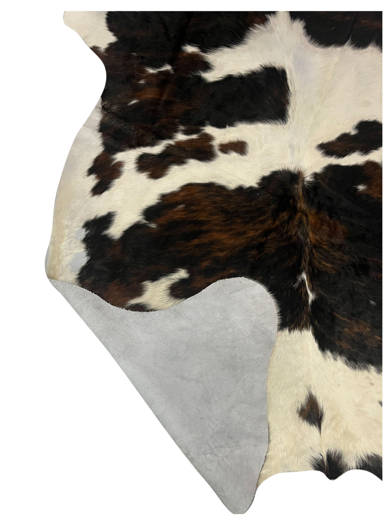 Aura Cowhide 75407 Ivory Brown Cowhide Cowhide Rug