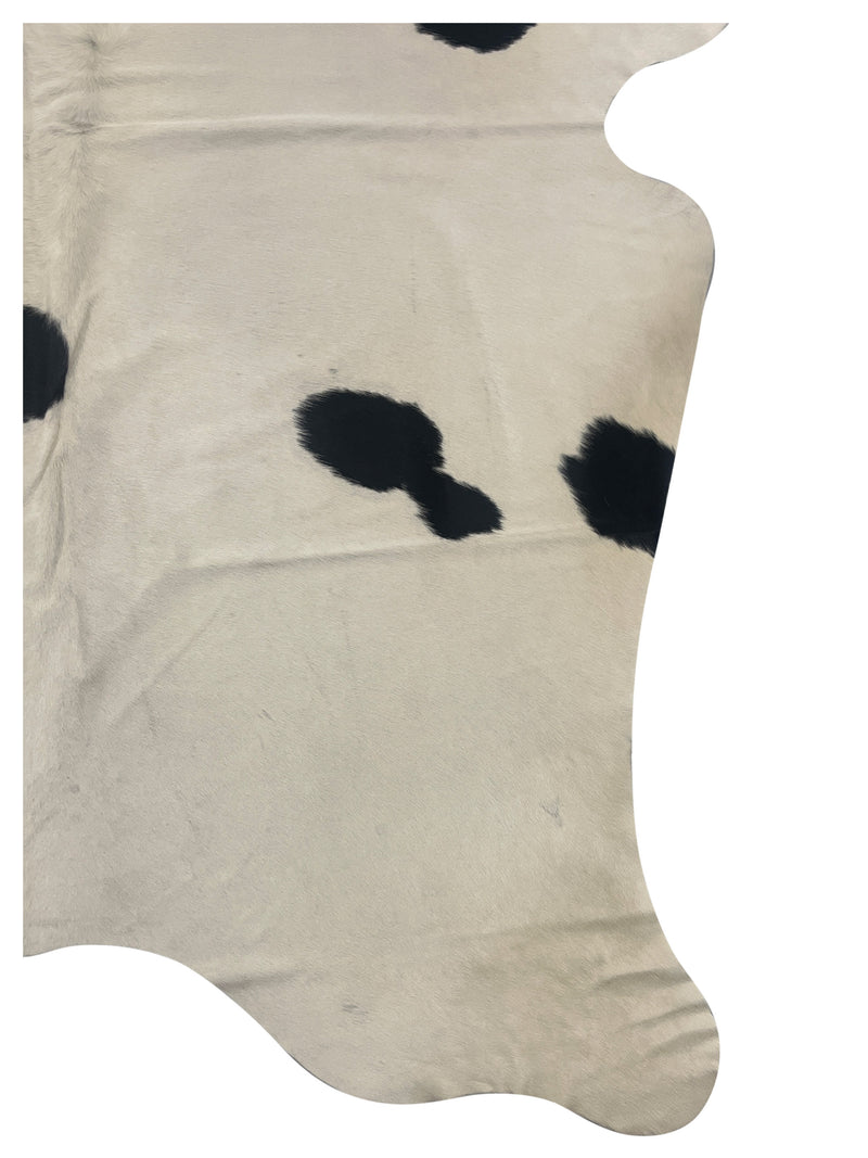 Aura Cowhide 75409 Ivory Black Cowhide Cowhide Rug