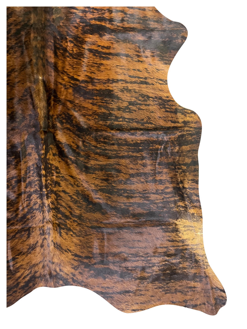 Aura Cowhide 75424 Brindle Brown Cowhide Cowhide Rug
