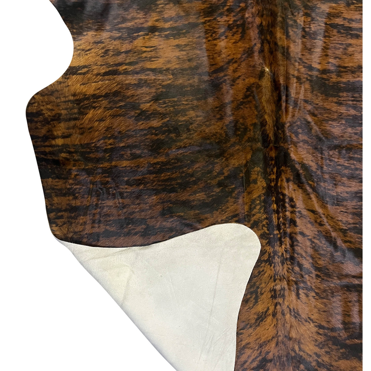 Aura Cowhide 75424 Brindle Brown Cowhide Cowhide Rug