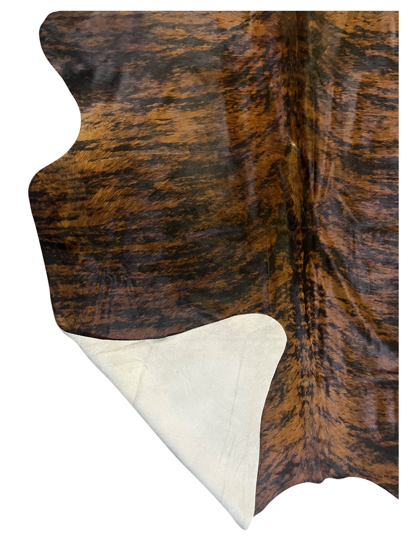Aura Cowhide 75424 Brindle Brown Cowhide Cowhide Rug