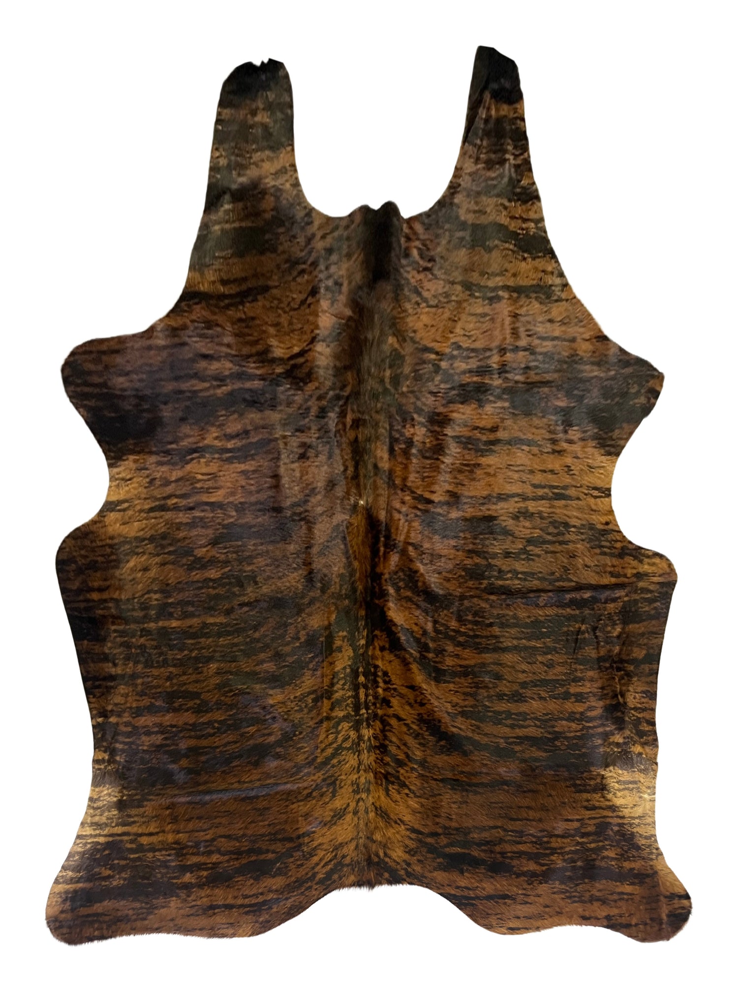 Aura Cowhide 75424 Brindle Brown Cowhide Cowhide Rug