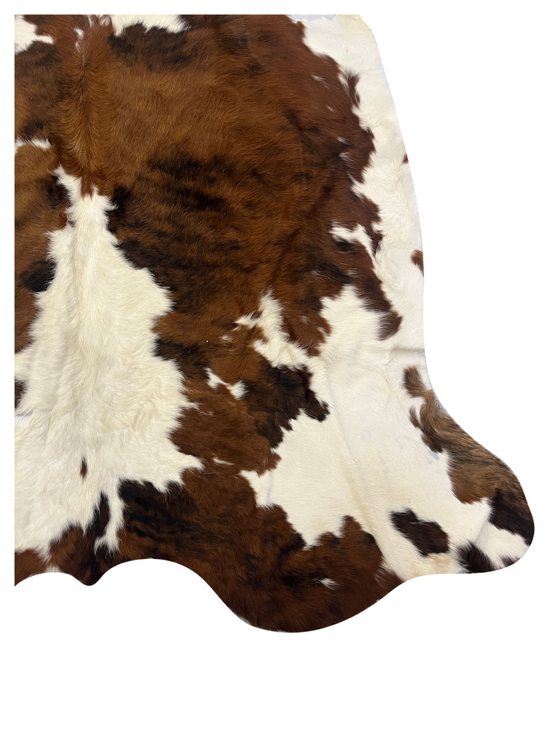 Aura Cowhide 75429 Ivory Brown Cowhide Cowhide Rug