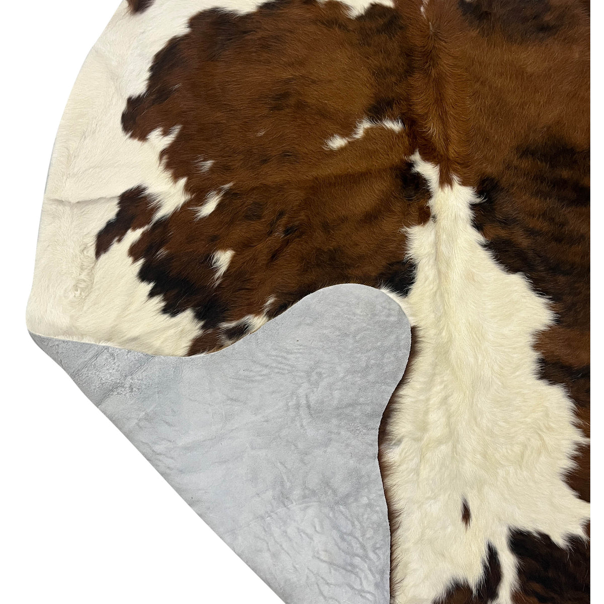 Aura Cowhide 75429 Ivory Brown Cowhide Cowhide Rug