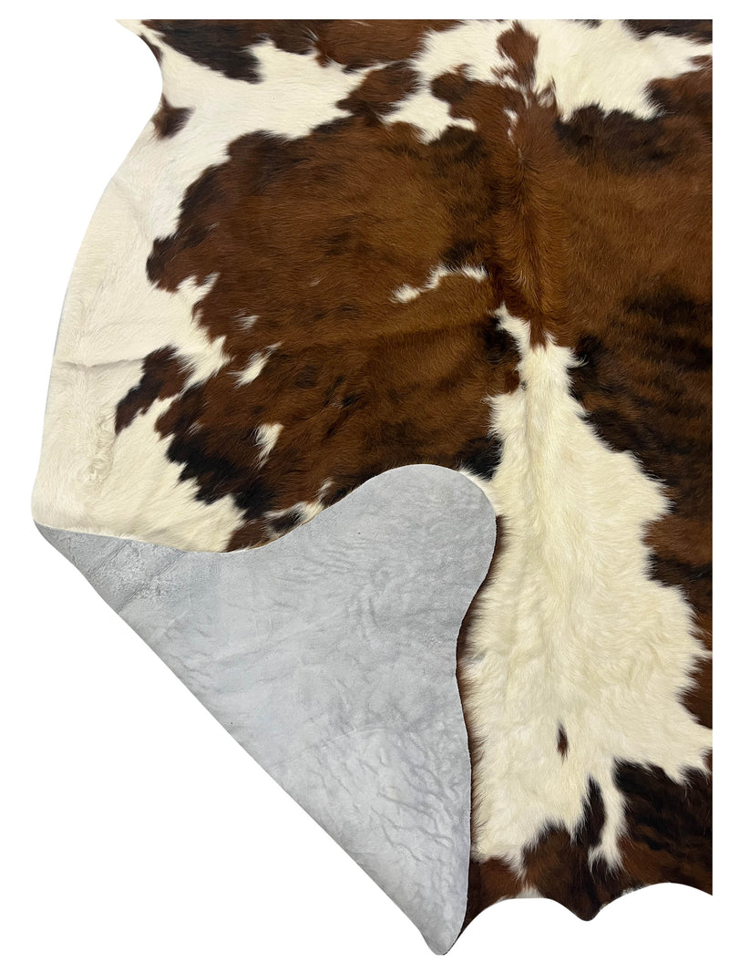 Aura Cowhide 75429 Ivory Brown Cowhide Cowhide Rug