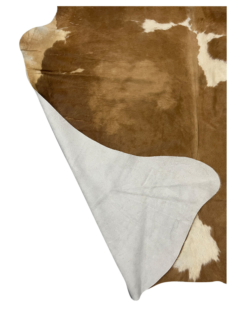 Aura Cowhide 75438 Camel Ivory Cowhide Cowhide Rug