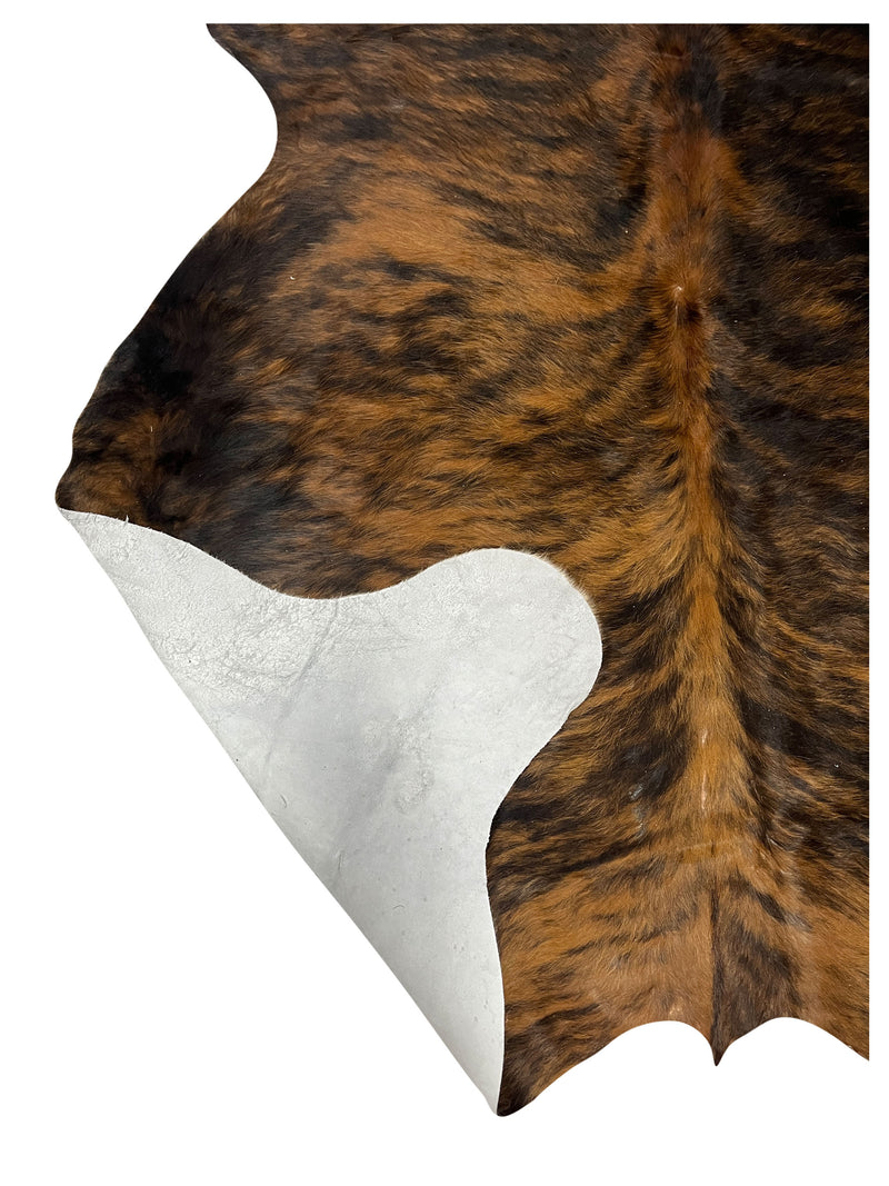 Aura Cowhide 75440 Brindle Brown Cowhide Cowhide Rug
