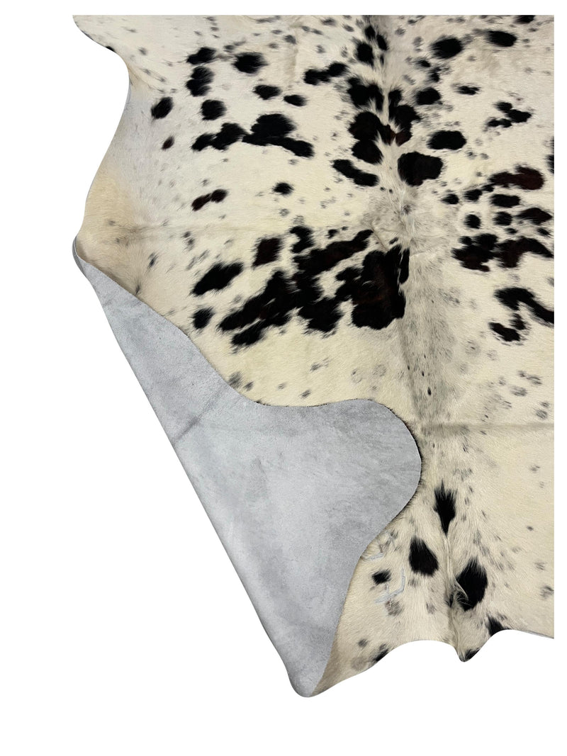 Aura Cowhide 75443 Ivory Black Cowhide Cowhide Rug