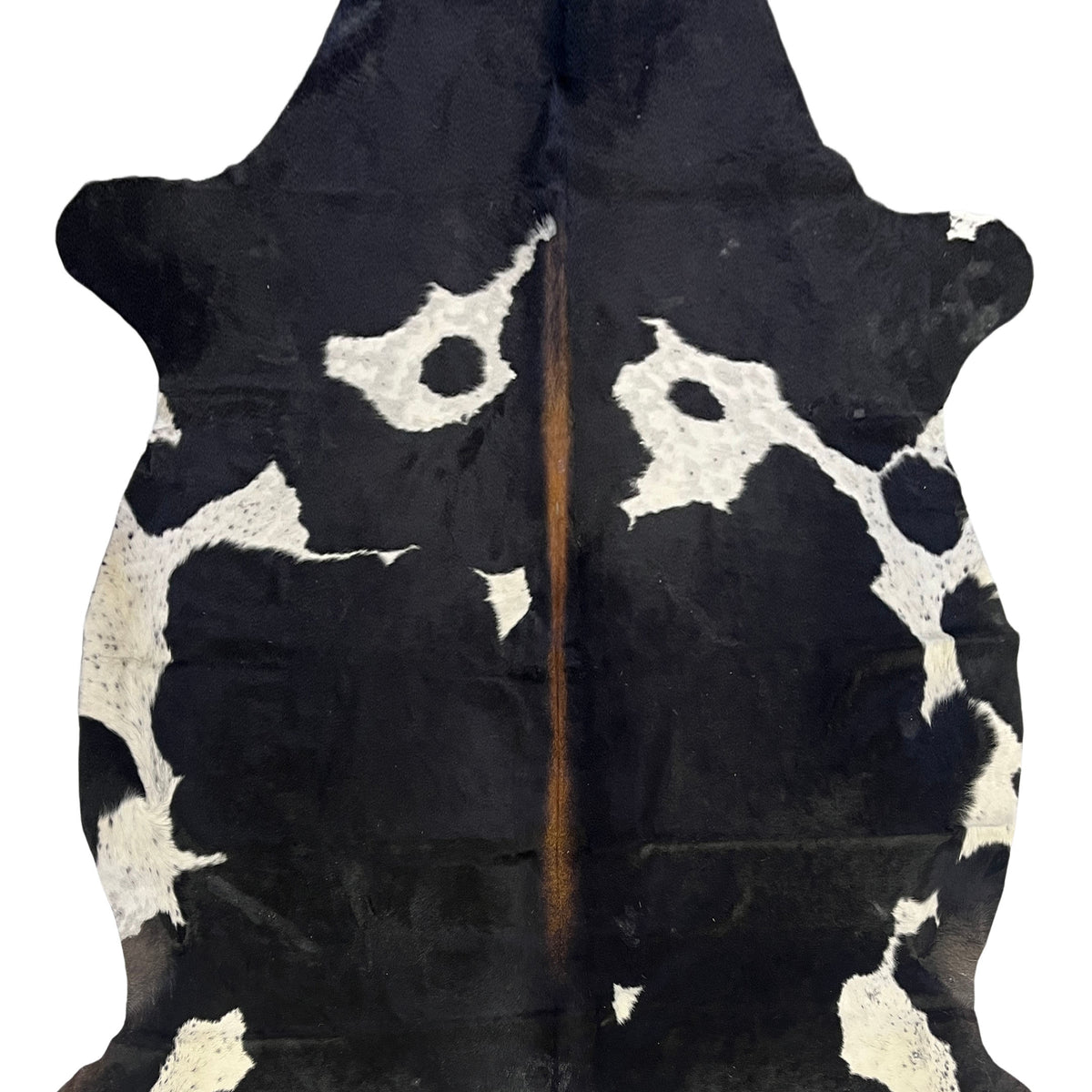 Aura Cowhide 75446 Black Ivory Cowhide Cowhide Rug