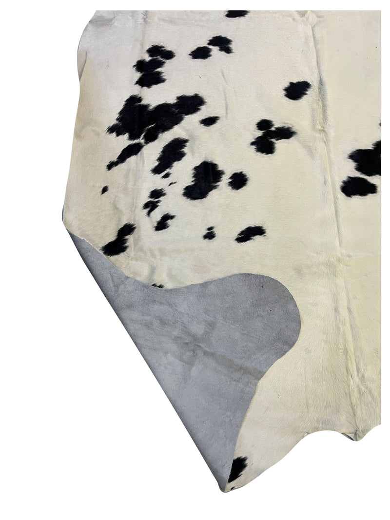 Aura Cowhide 75447 Ivory Black Cowhide Cowhide Rug