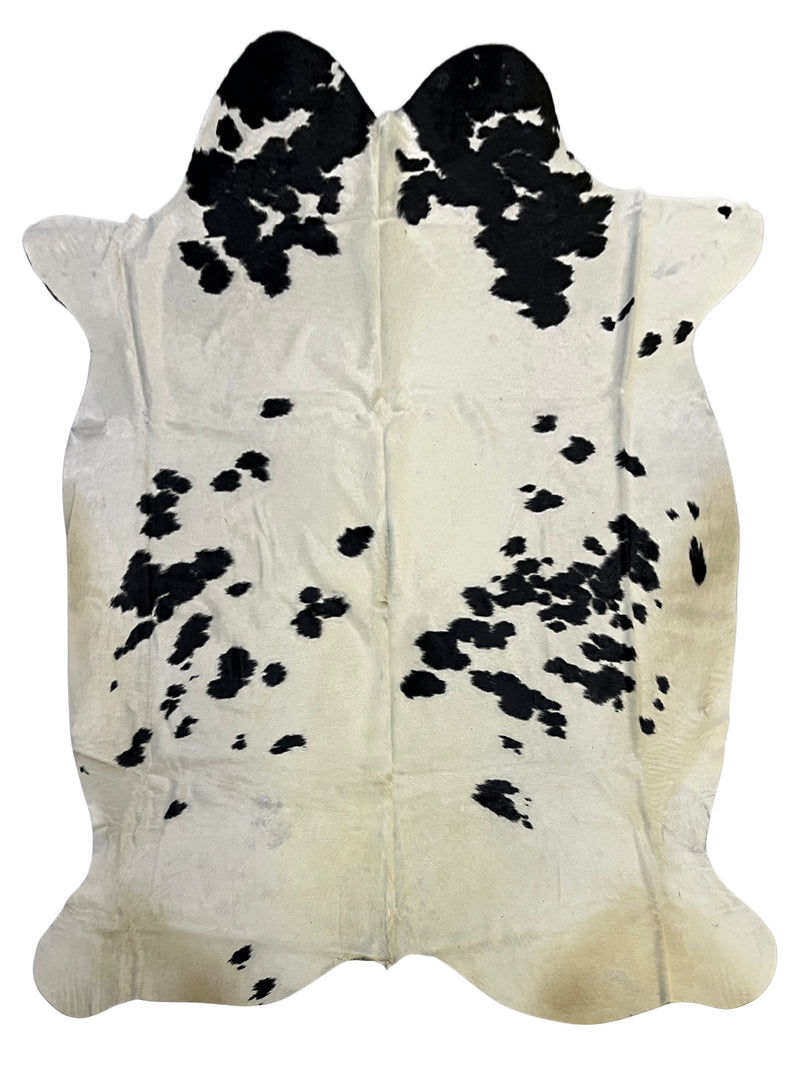 Aura Cowhide 75447 Ivory Black Cowhide Cowhide Rug