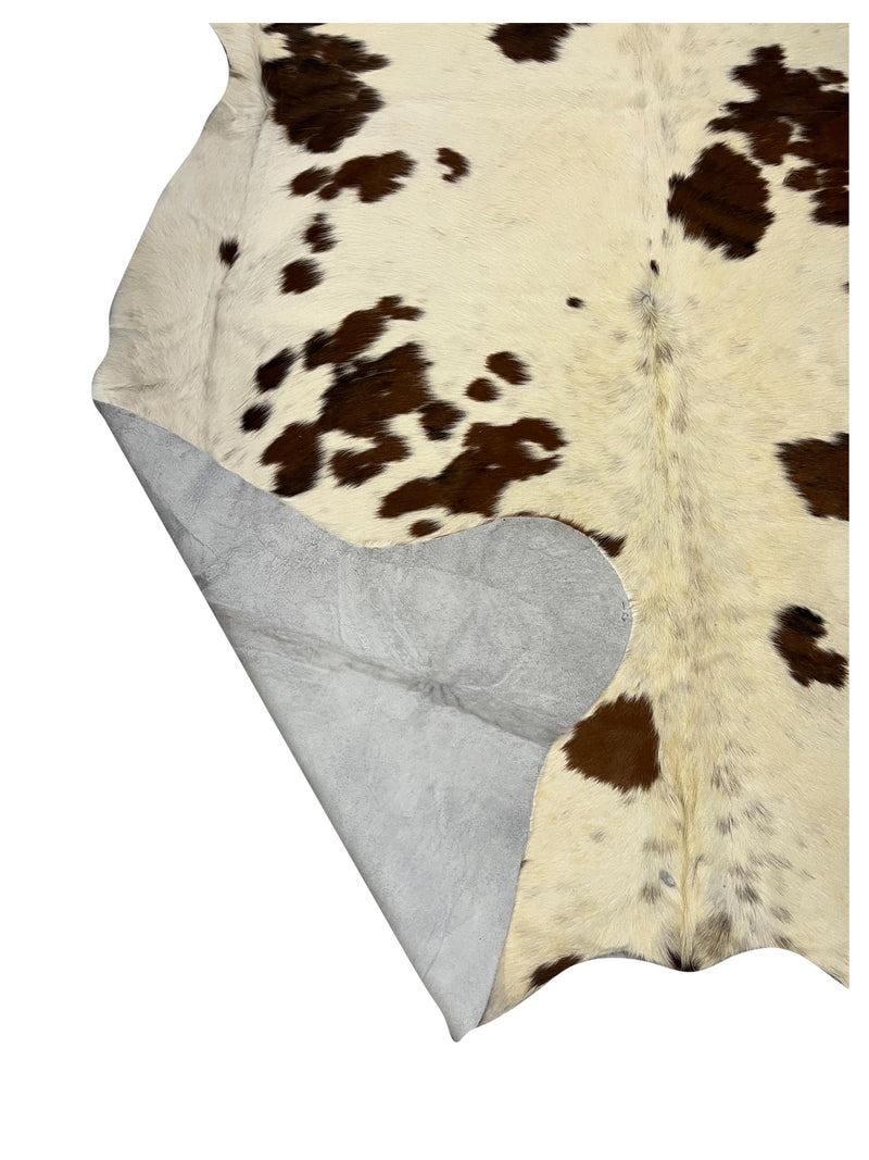 Aura Cowhide 75451 Ivory Brown Cowhide Cowhide Rug