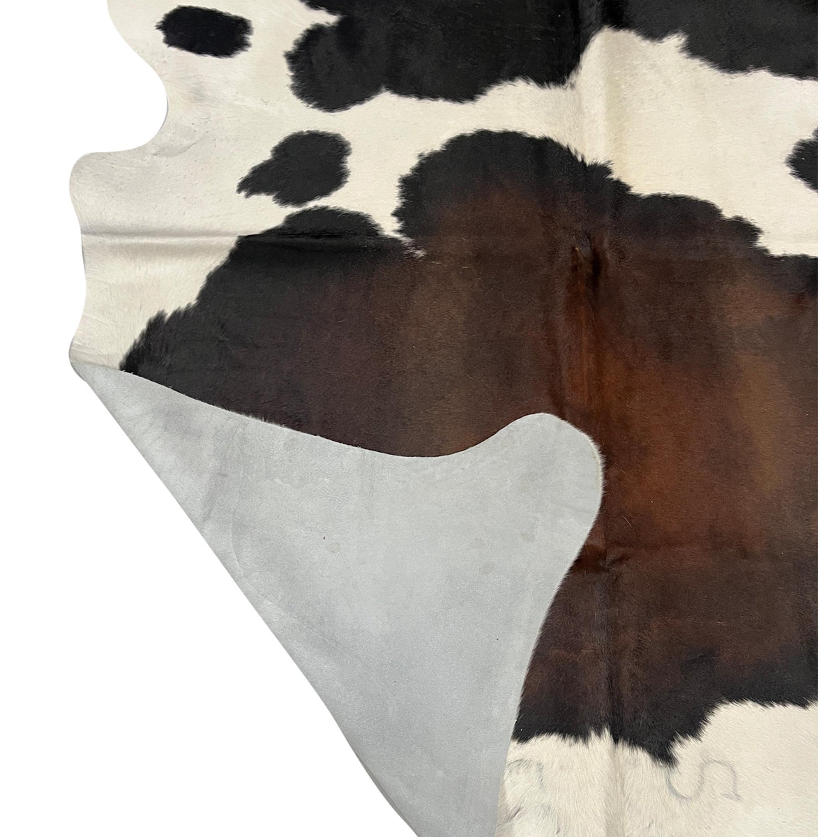 Aura Cowhide 75452 Ivory Brown Cowhide Cowhide Rug