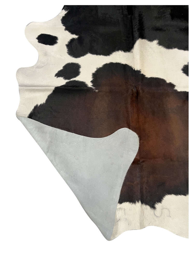 Aura Cowhide 75452 Ivory Brown Cowhide Cowhide Rug
