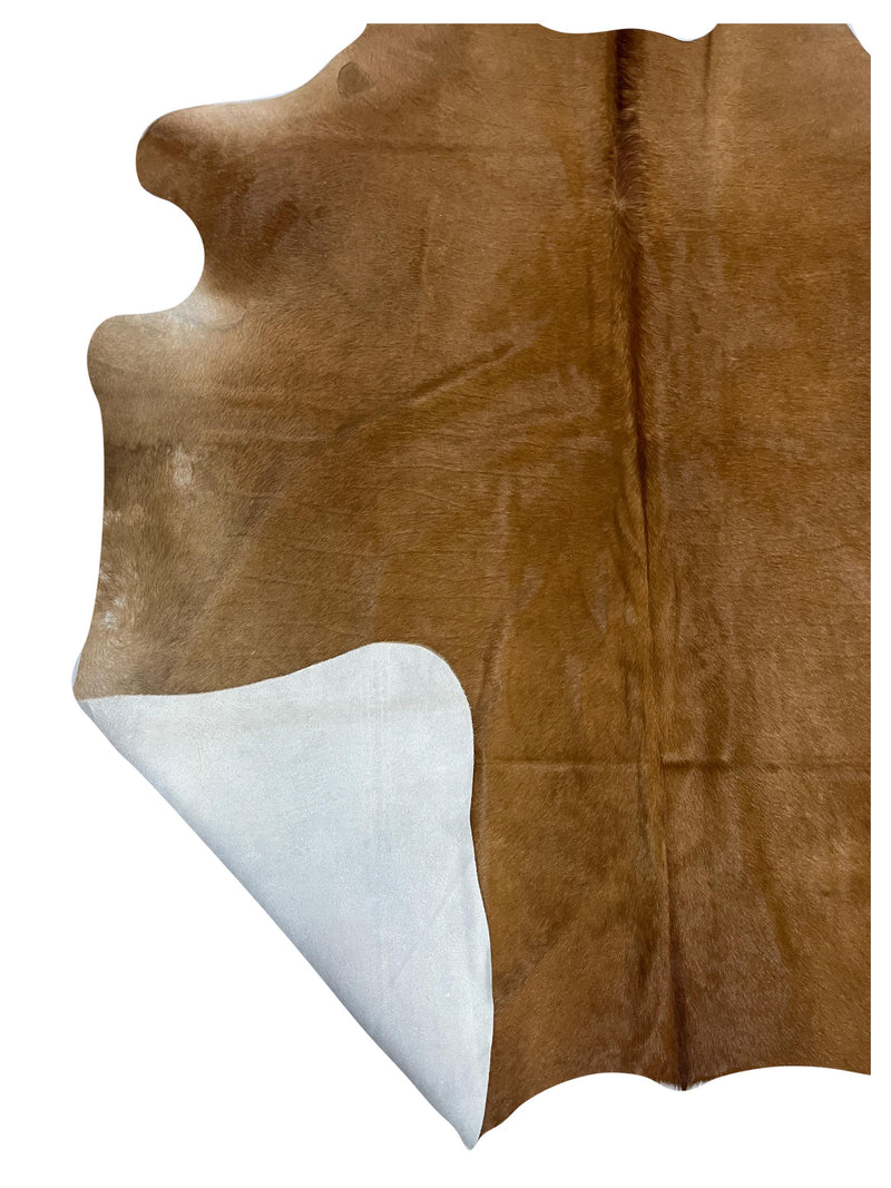 Aura Cowhide 75454 Ivory Brown Cowhide Cowhide Rug