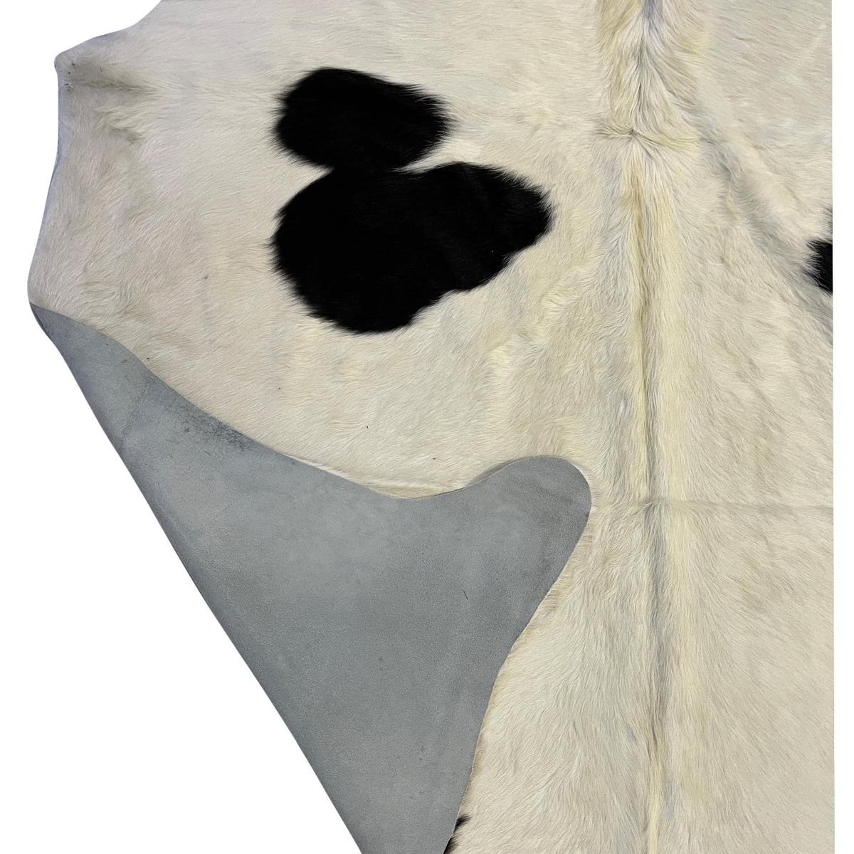 Aura Cowhide 75455 Ivory Black Cowhide Cowhide Rug