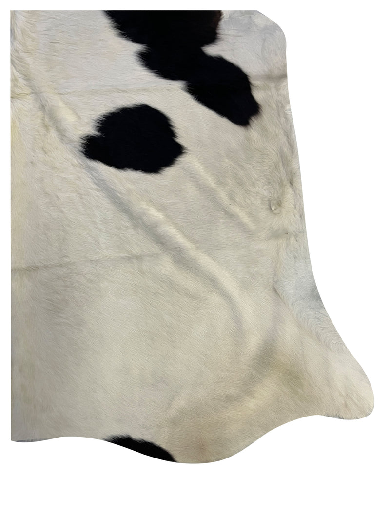 Aura Cowhide 75455 Ivory Black Cowhide Cowhide Rug