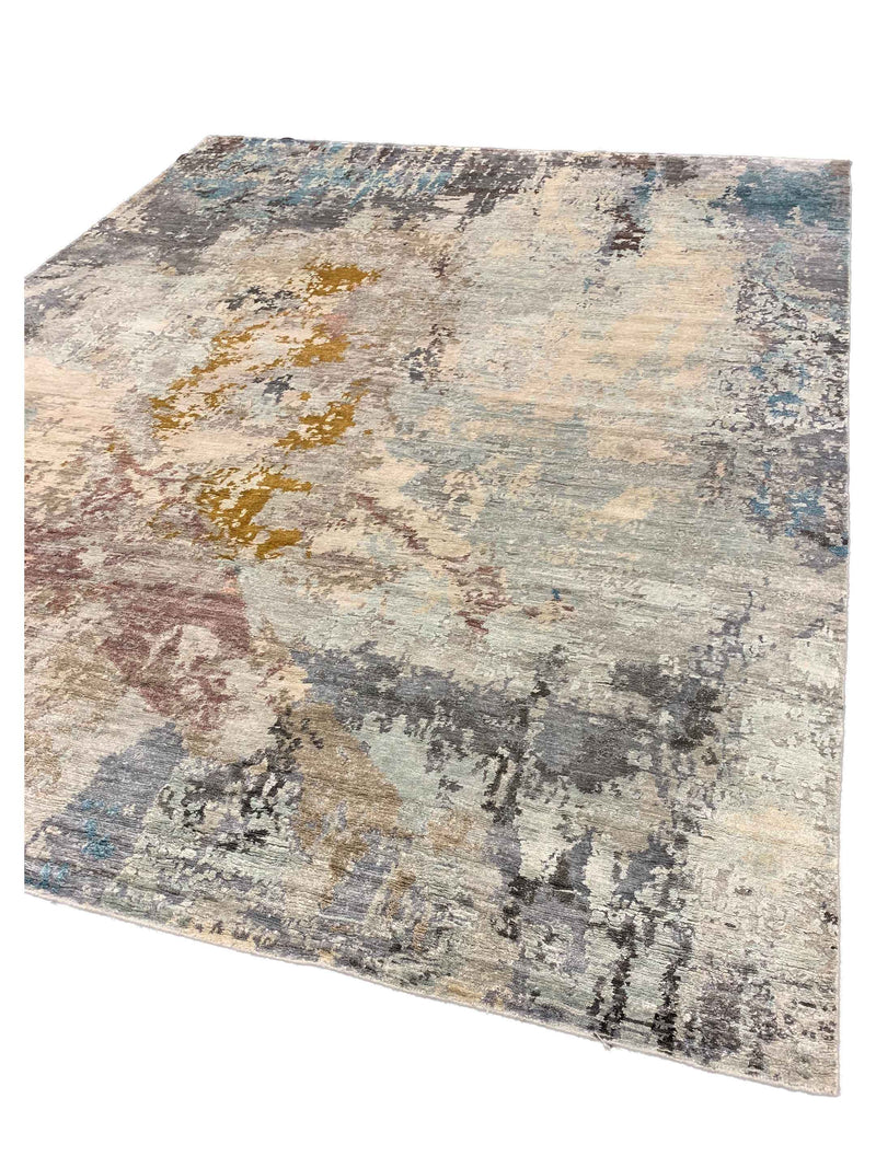 Pacific Lasha 67495 Multi Multi Contemporary Hand Knotted Rug