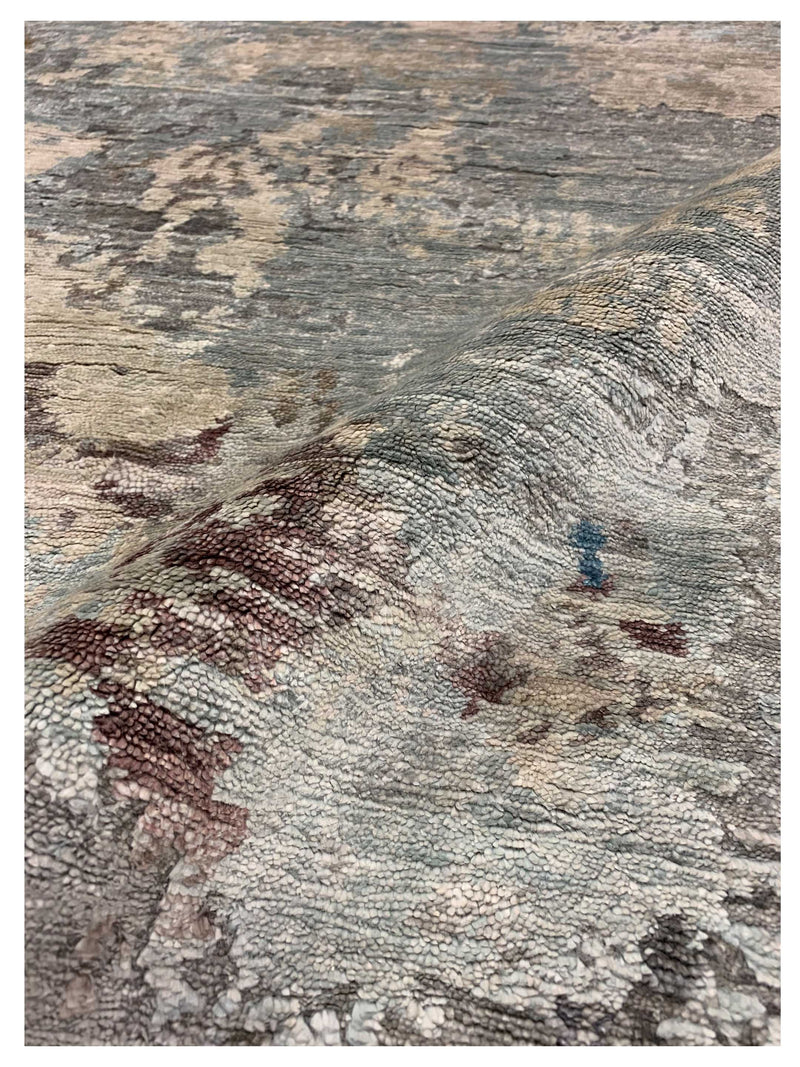 Pacific Lasha 67495 Multi Multi Contemporary Hand Knotted Rug