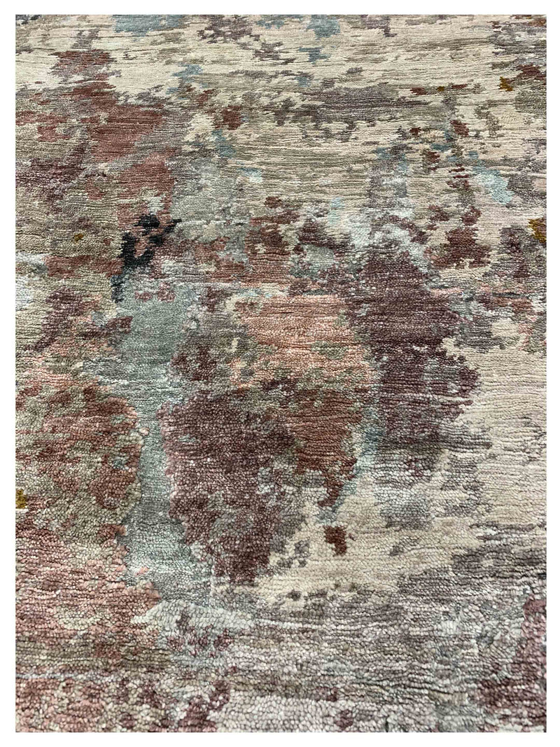 Pacific Lasha 67495 Multi Multi Contemporary Hand Knotted Rug