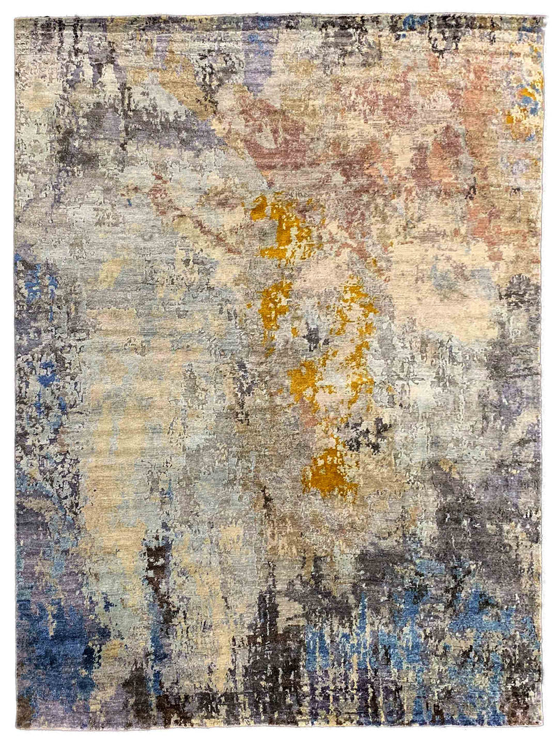 Pacific Lasha 67495 Multi Multi Contemporary Hand Knotted Rug