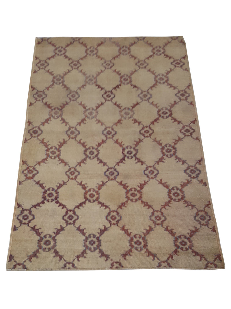 Pacific Anatolia 73678 Camel Rose Transitional Hand Knotted Rug