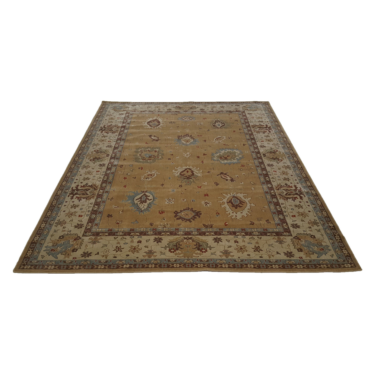 Pacific Bentley C-04GDIV Gold Ivory Traditional Wilton Rug