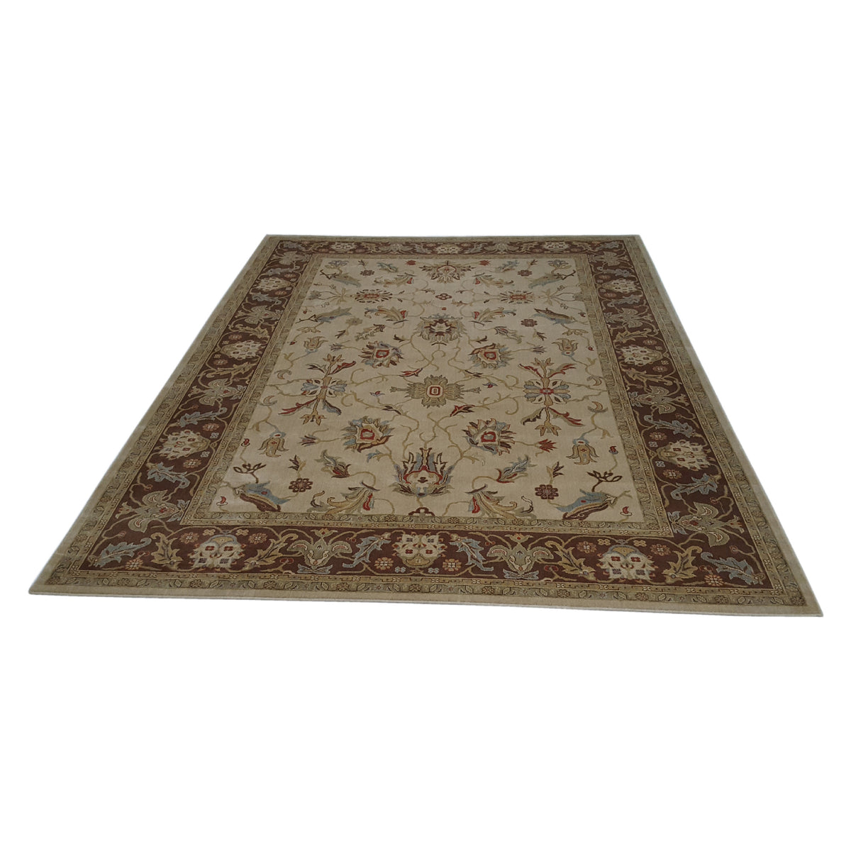 Pacific Bentley C-05IVBR Ivory Brown Traditional Wilton Rug
