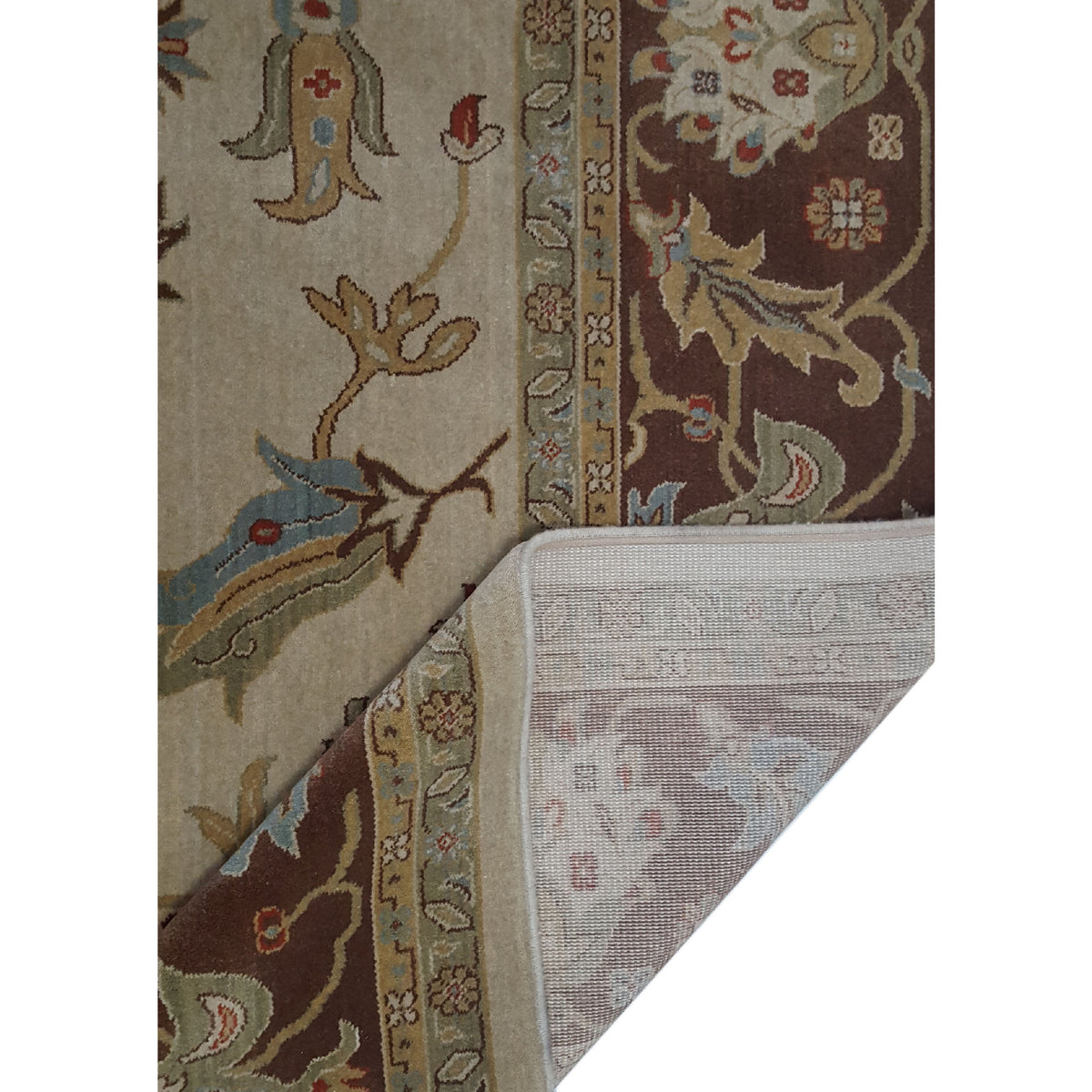 Pacific Bentley C-05IVBR Ivory Brown Traditional Wilton Rug