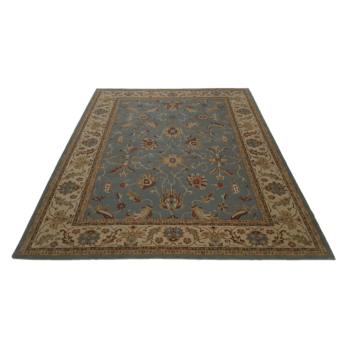 Pacific Bentley C-05LBLIV Blue Ivory Traditional Wilton Rug
