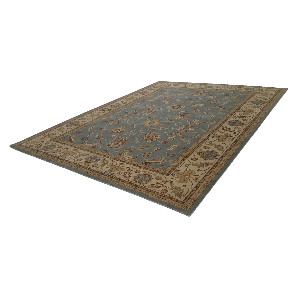Pacific Bentley C-05LBLIV Blue Ivory Traditional Wilton Rug