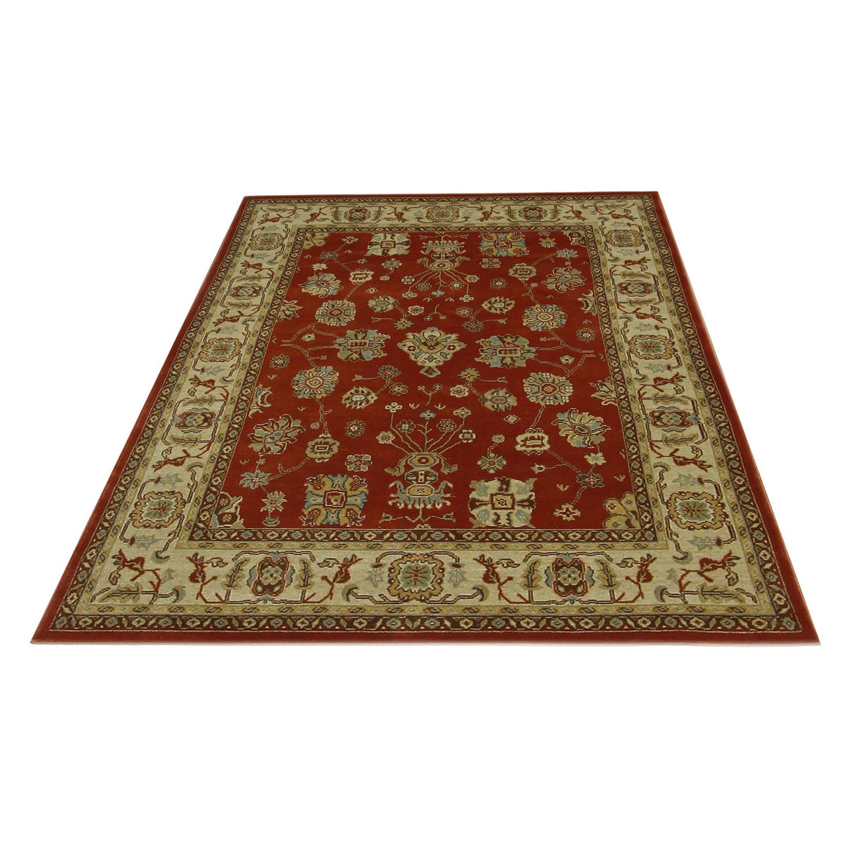 Pacific Bentley C-03RDIV Red Ivory Traditional Wilton Rug