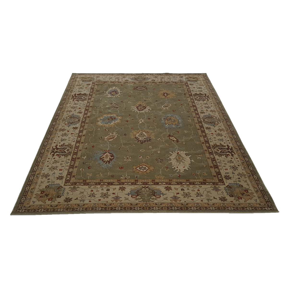 Pacific Bentley C-04OLIV Olive Ivory Traditional Wilton Rug