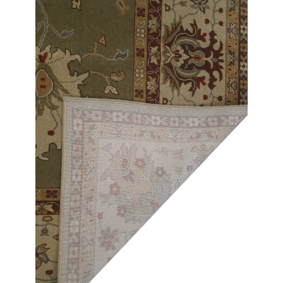 Pacific Bentley C-04OLIV Olive Ivory Traditional Wilton Rug