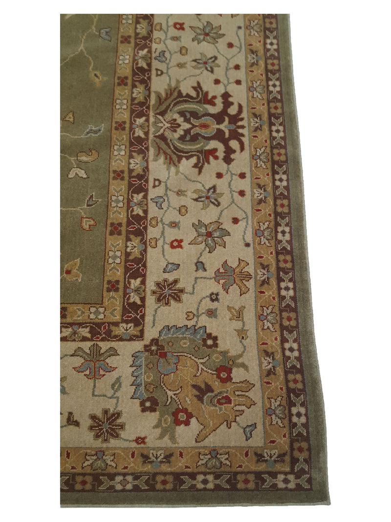 Pacific Bentley C-04OLIV Olive Ivory Traditional Wilton Rug