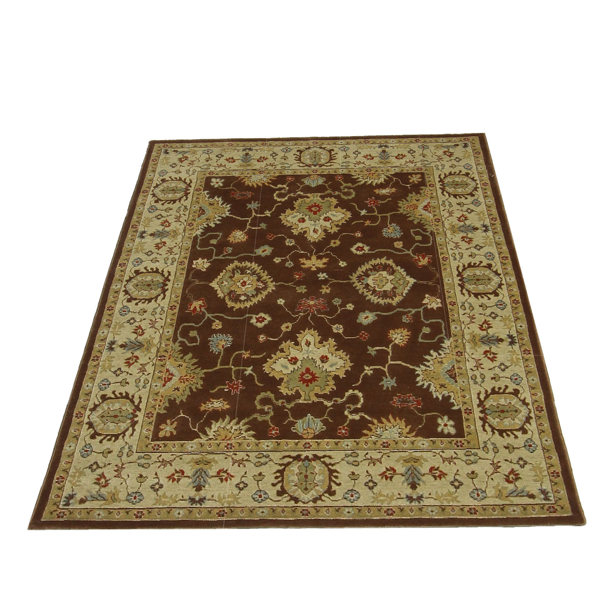 Pacific Bentley C-04BRBR Brown Ivory Traditional Wilton Rug