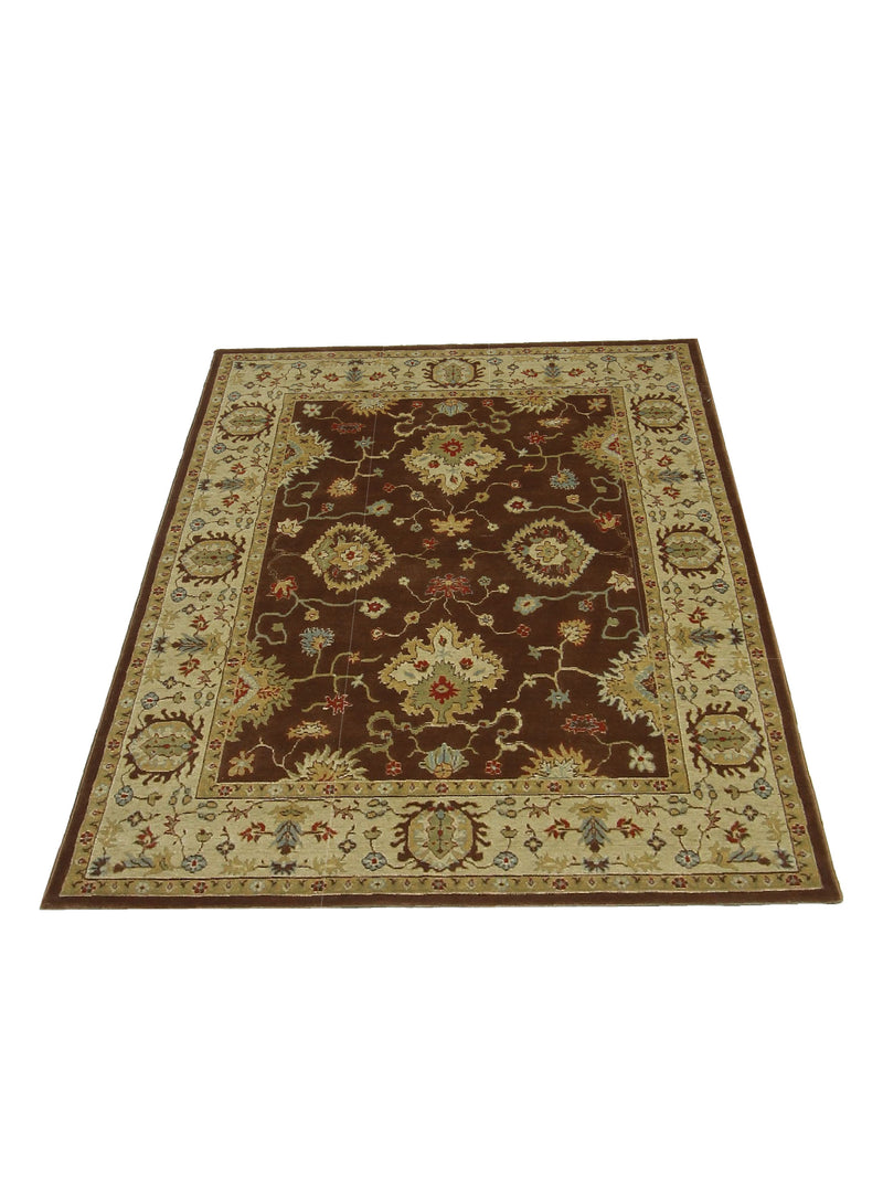 Pacific Bentley C-04BRBR Brown Ivory Traditional Wilton Rug