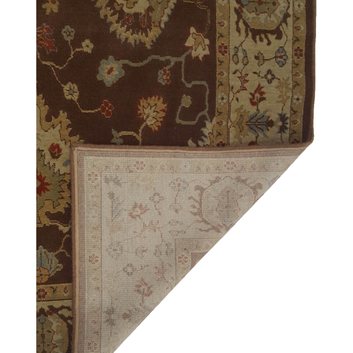 Pacific Bentley C-04BRBR Brown Ivory Traditional Wilton Rug
