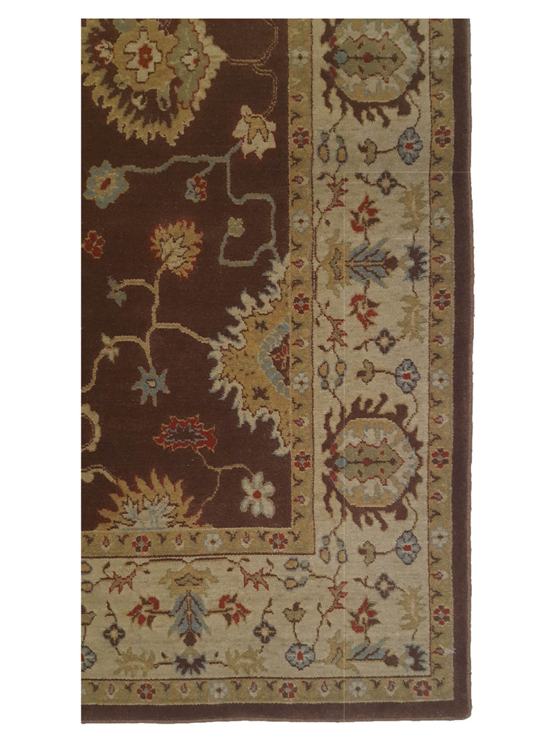 Pacific Bentley C-04BRBR Brown Ivory Traditional Wilton Rug