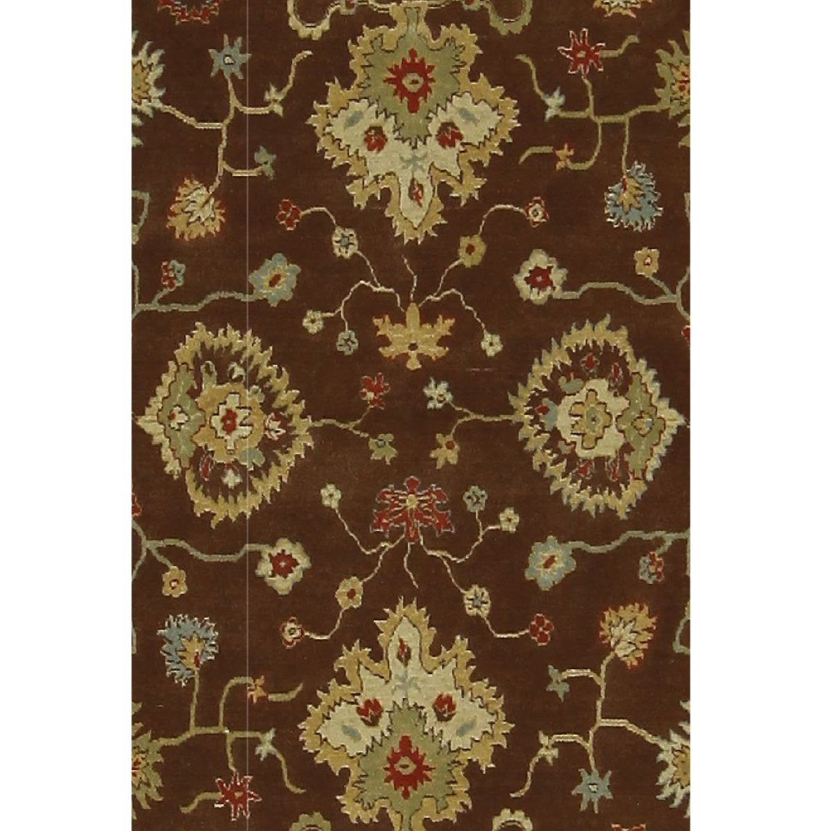 Pacific Bentley C-04BRBR Brown Ivory Traditional Wilton Rug