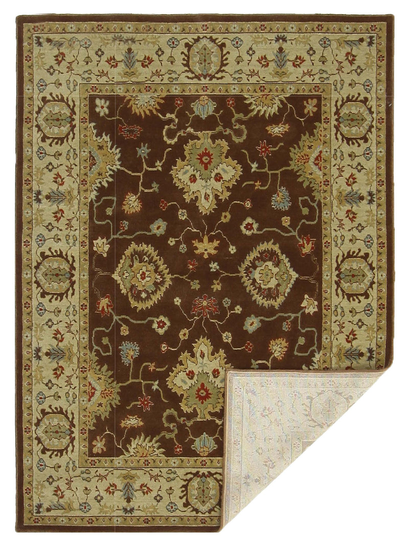 Pacific Bentley C-04BRBR Brown Ivory Traditional Wilton Rug