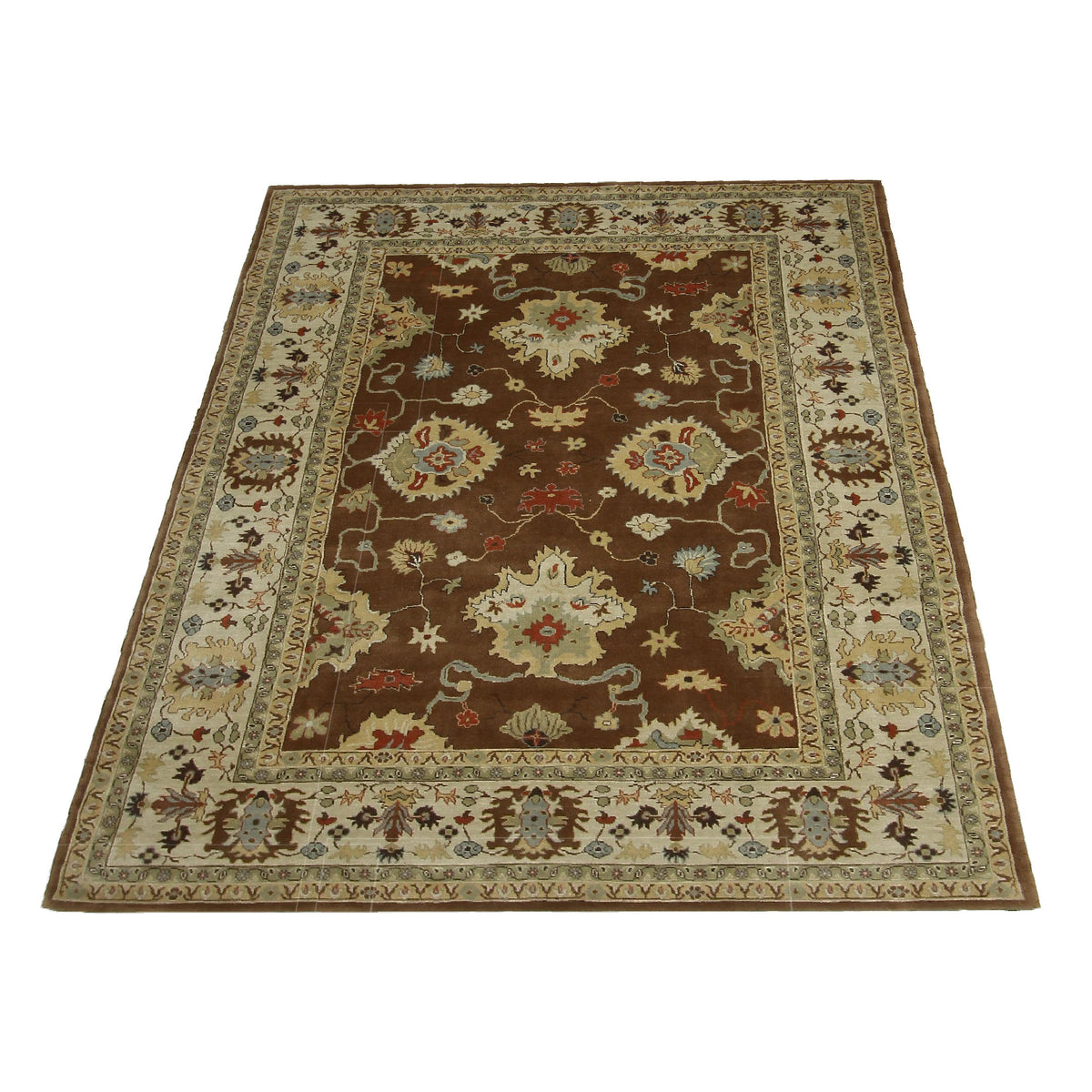 Pacific Bentley C-06BRIV Brown Ivory Traditional Wilton Rug