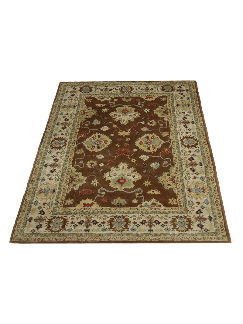 Pacific Bentley C-06BRIV Brown Ivory Traditional Wilton Rug