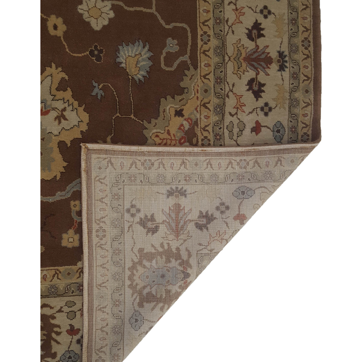 Pacific Bentley C-06BRIV Brown Ivory Traditional Wilton Rug