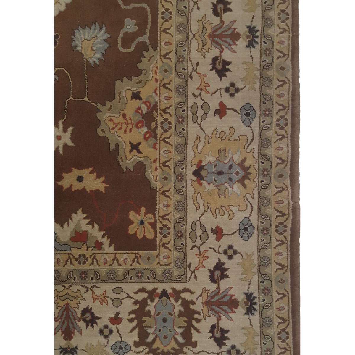 Pacific Bentley C-06BRIV Brown Ivory Traditional Wilton Rug