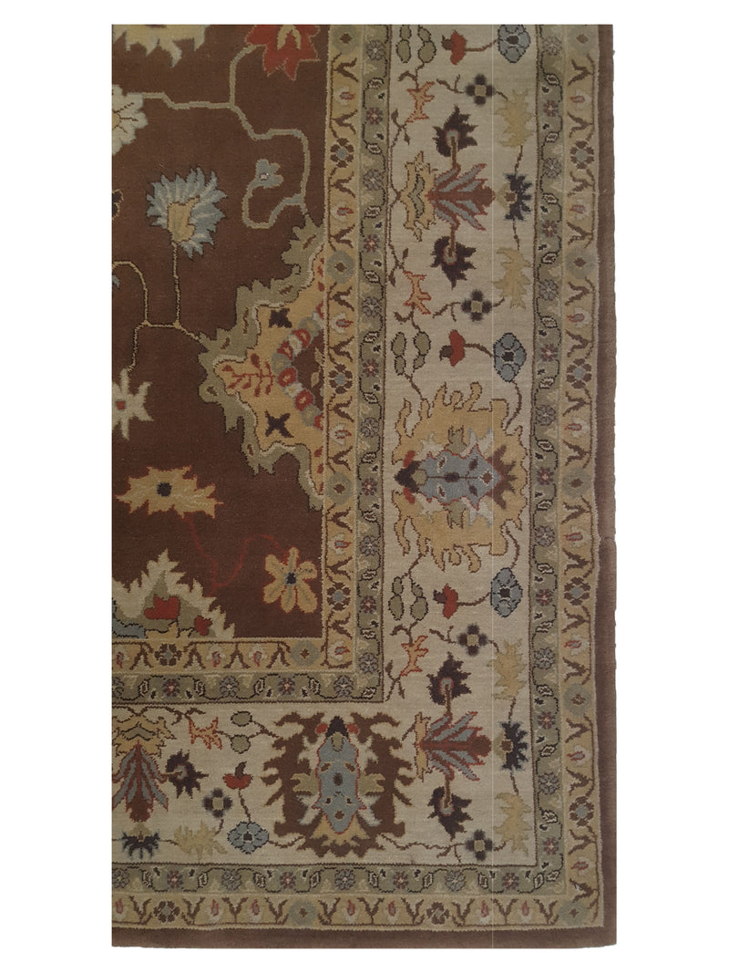 Pacific Bentley C-06BRIV Brown Ivory Traditional Wilton Rug