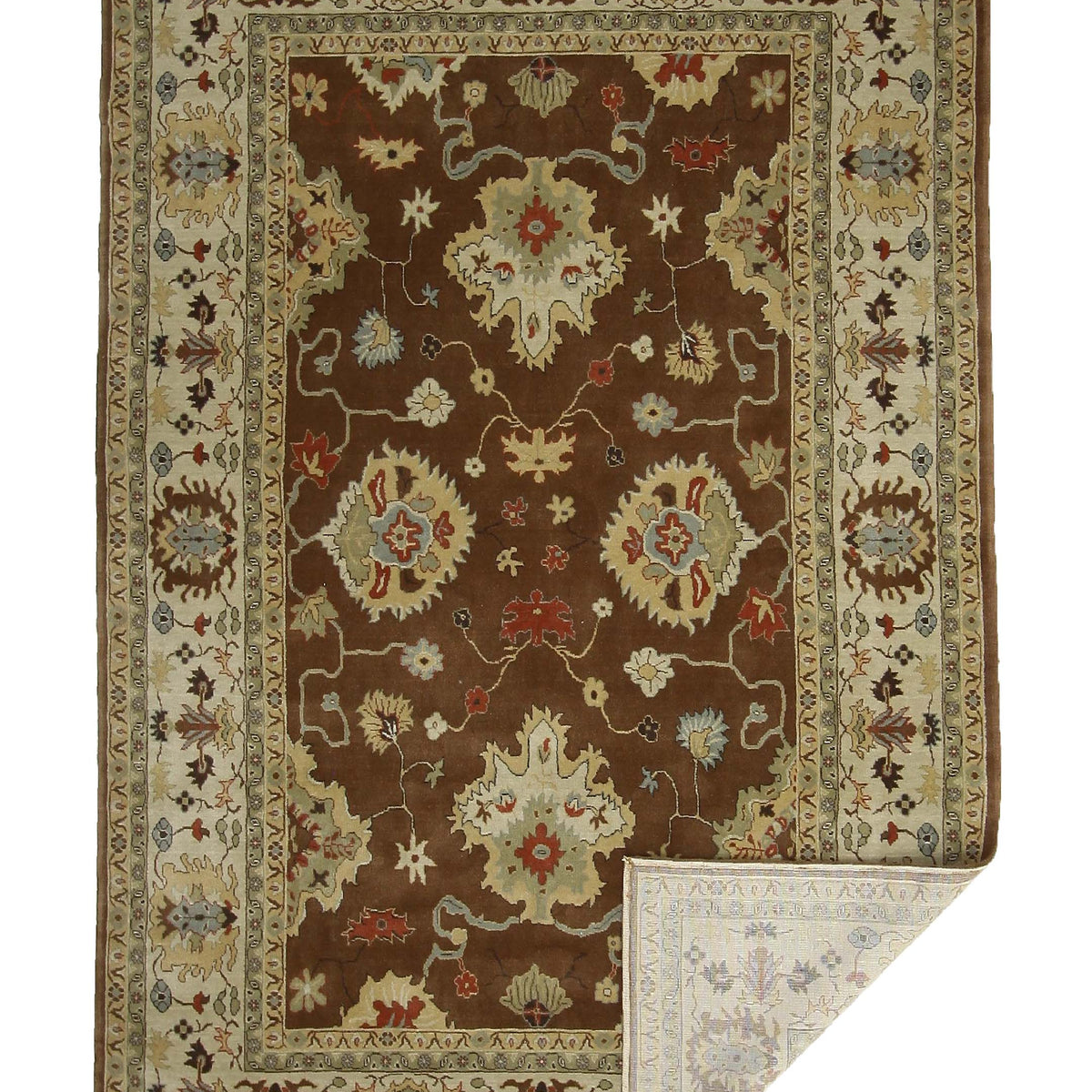 Pacific Bentley C-06BRIV Brown Ivory Traditional Wilton Rug