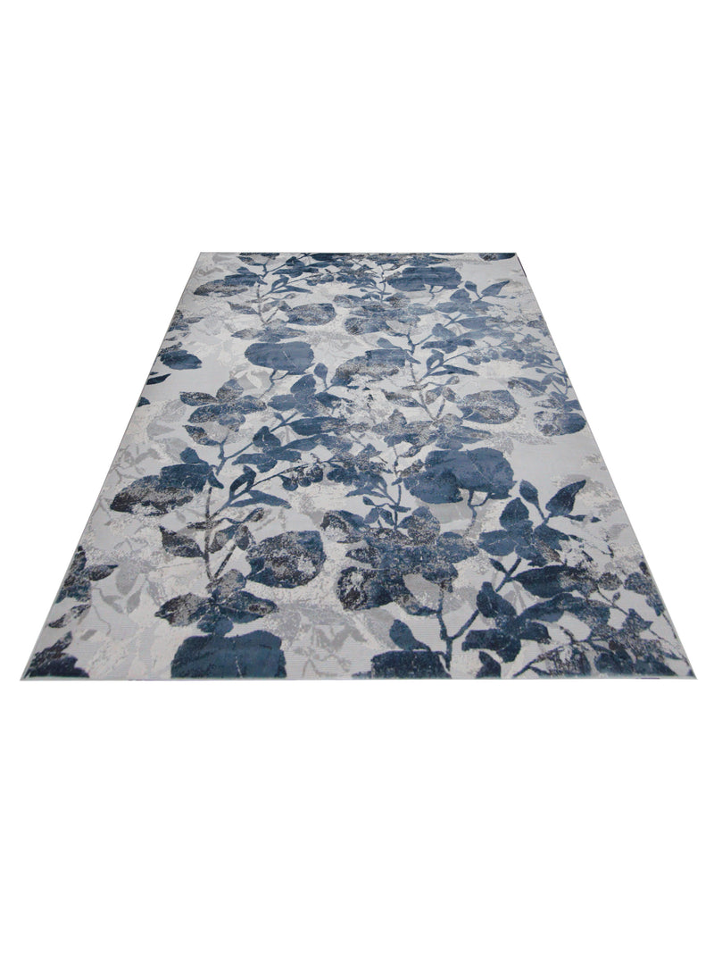 Pacific Klein K788 Ivory Blue Modern Power Loom Rug