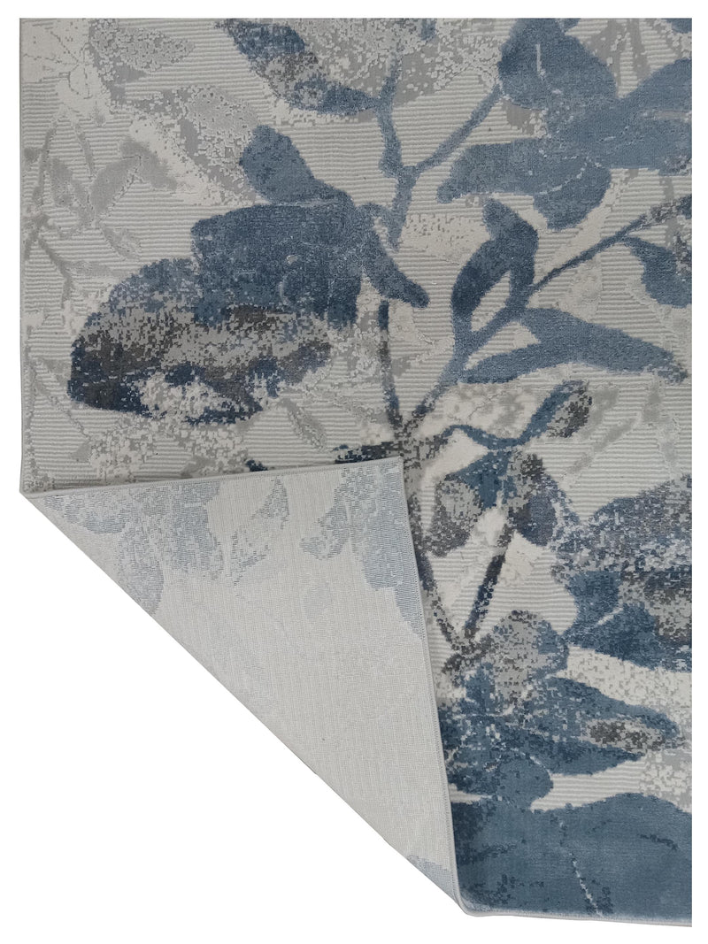 Pacific Klein K788 Ivory Blue Modern Power Loom Rug