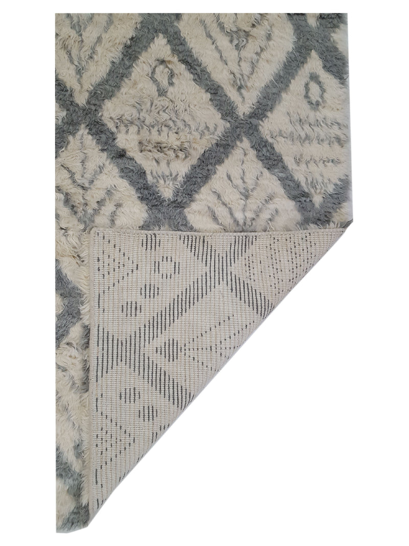 Pacific Moroccan MO-01 Ivory Grey Transitional Hand Knotted Rug